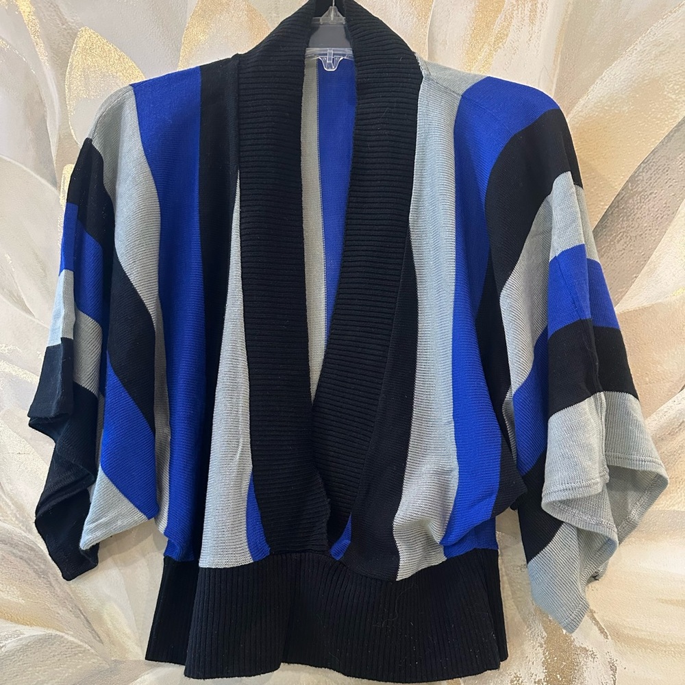 Multi - Colored Cropped Sweater